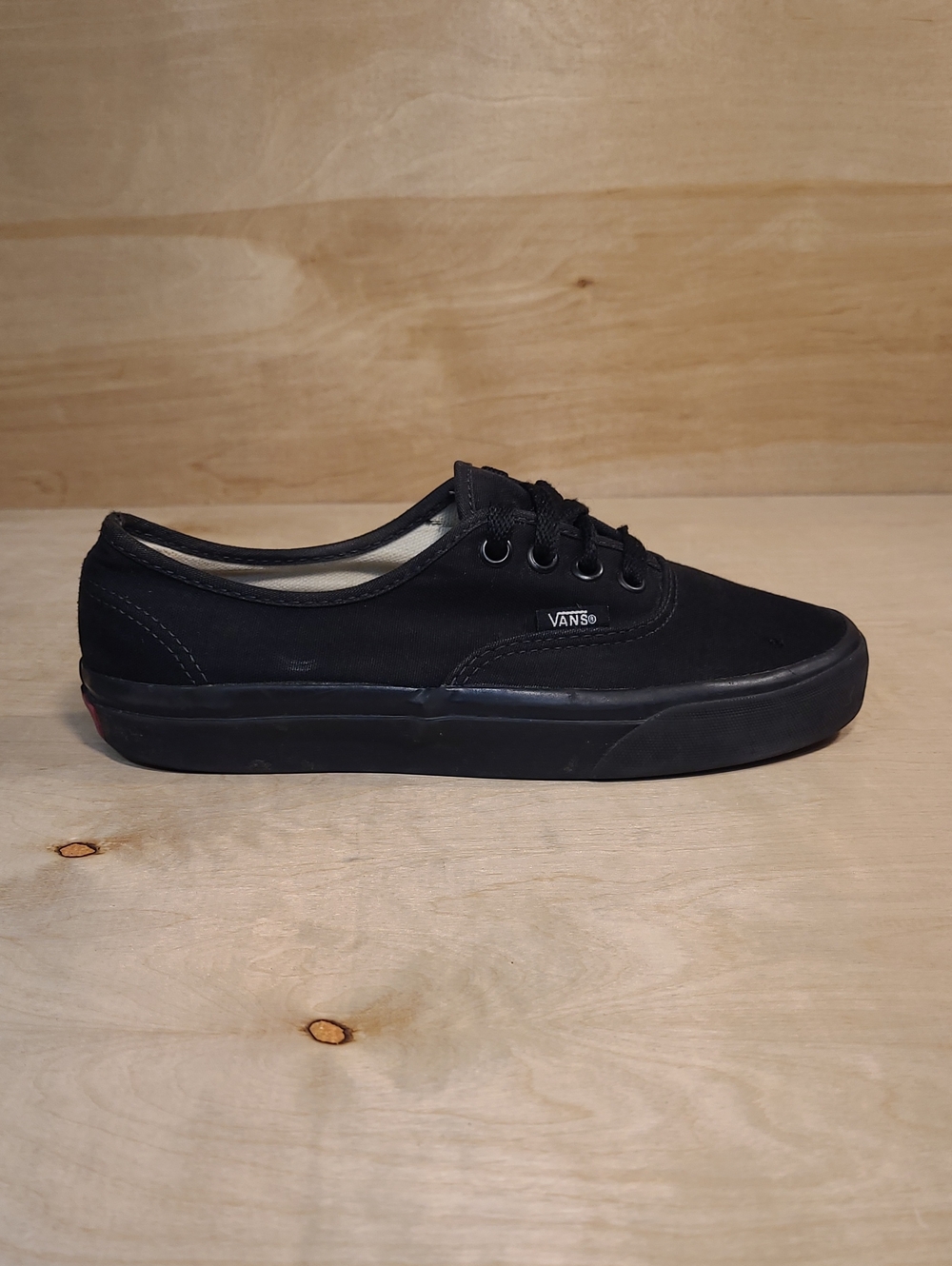 Vans Authentic All Black Canvas Sneakers Mens 4.5 Womens 6